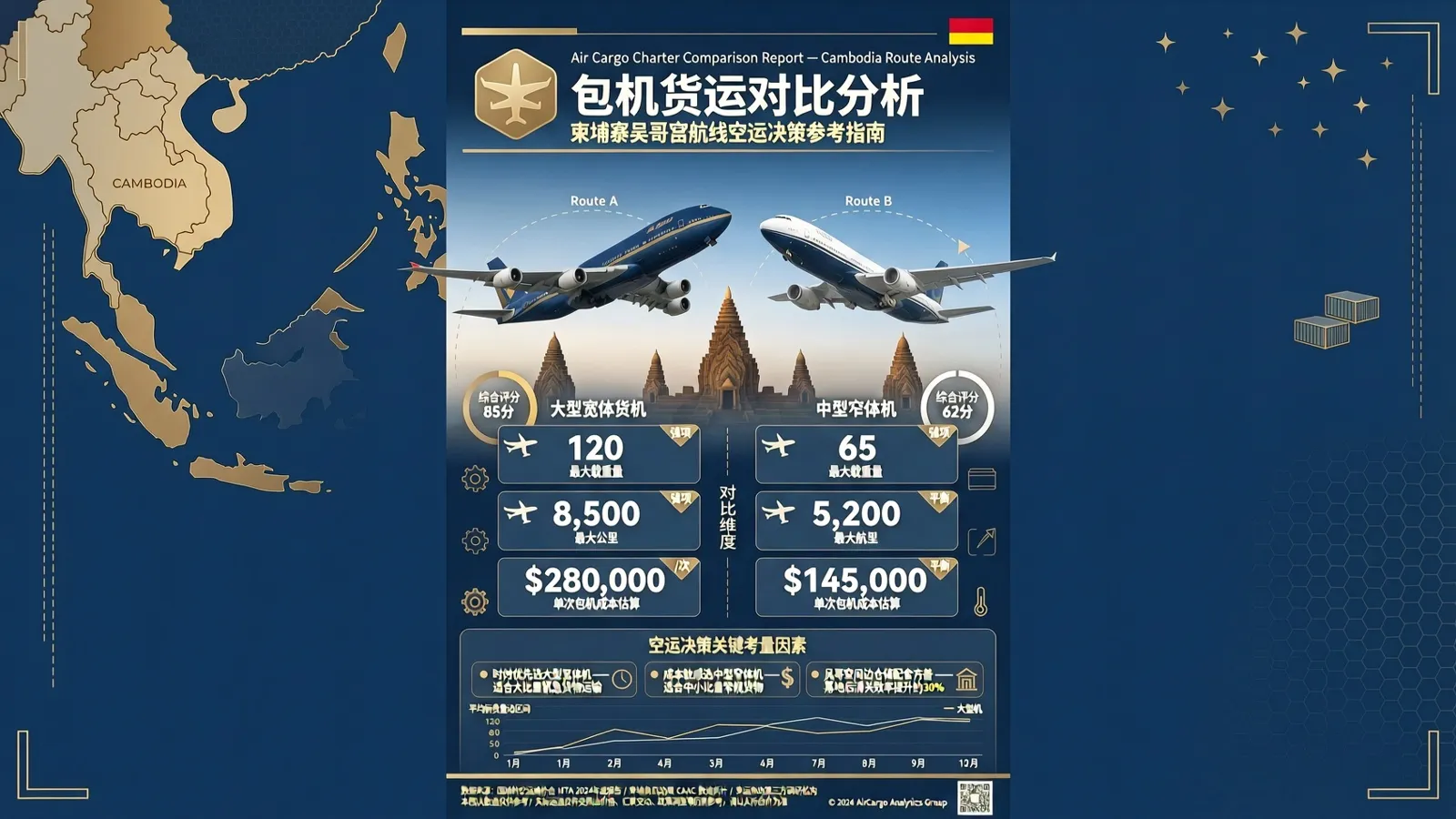 柬埔寨包机还是走普通空运？选错了就是给钱包放血