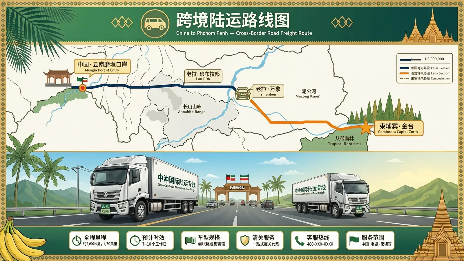 从广西口岸到金边仓库，这趟柬埔寨陆运让我重新算了一笔账