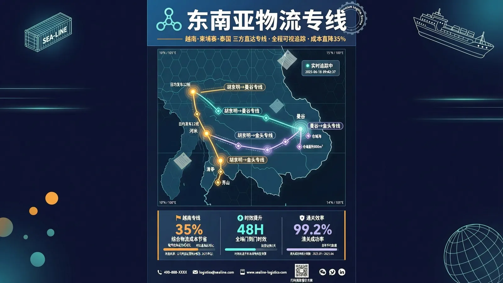 货发东南亚总踩坑？这条专线让你省下30%物流成本